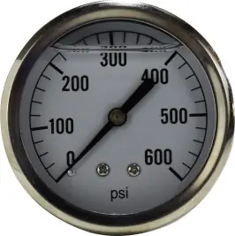 Save Now Midland Metal 80209 Pneumatic Pressure Gauge, 2-1/2 in Dial, 0 to 600 psi Measuring Range, +/-1.5 % Accuracy