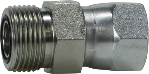 While Supplies Last Midland Metal FS640288 Swivel Adapter, 1/2 in Male ORFS x 1/2 in 37 deg Female JIC Flared Tube, Steel