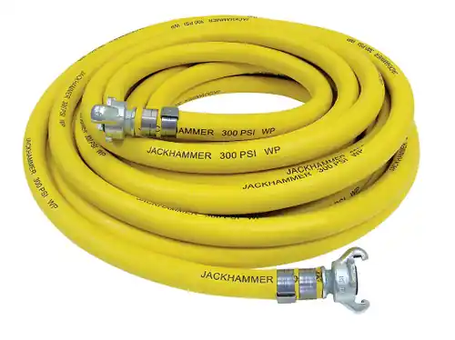 Buchanan Rubber JACK-075G-50 General Purpose Jackhammer Air Hose, 50 ft L, 300 psi, Green Best Choice