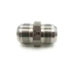 Popular Stainless Adapters SS2403-08-04 Pipe Union, 1/2 in 37 deg JIC Male Flared x 1/4 in 37 deg JIC Male Flared