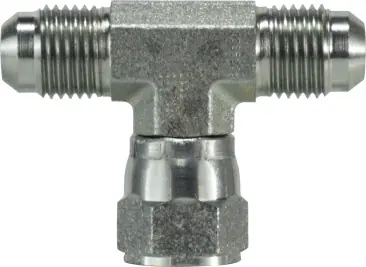 Top Pick Midland Metal 660066 Swivel Nut Branch Tee, 9/16 in JIC x 9/16 in JIC x 9/16 in Female JIC, Steel