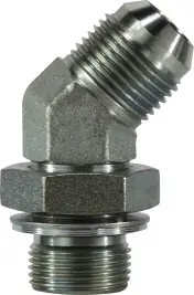 Crafted Midland Metal 780212 45 deg Elbow, 3/4 in MJIC x 3/4 in Male BSPP, Steel