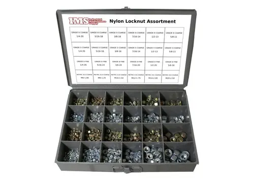 Authentic 1200 Piece Nylon Locknut Assortment