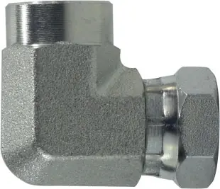 Fan Favorite Midland Metal 150246 45 deg Swivel Adapter Elbow, 1/4 in FPT x 3/8 in FNPSM, Steel