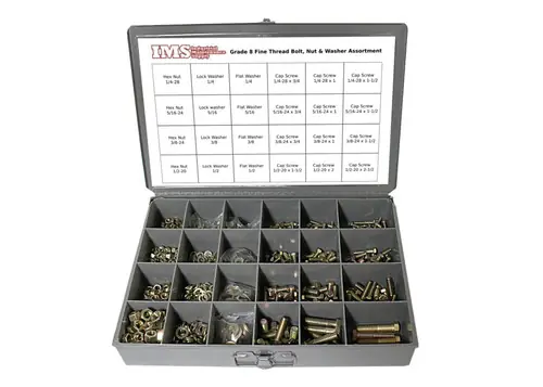1250 Piece Grade 8 SAE Fine Thread Assortment Sale