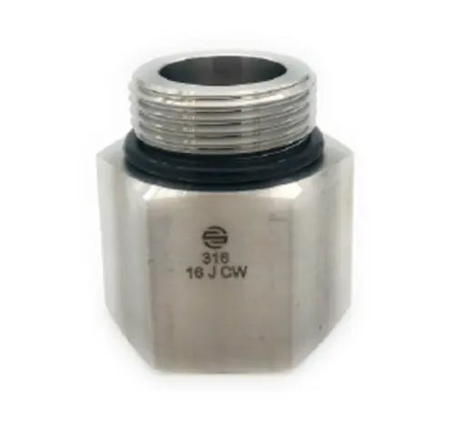 Stainless Adapters SS6405-06-06 Adapter, 6 in Male ORB x 3/8 in FNPT, Stainless Steel Buy Direct