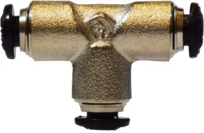 Direct From Factory Midland Metal 20610N Union Tee, 4 mm Push-In x 4 mm Push-In x 4 mm Push-In, Brass, Nickel-Plated