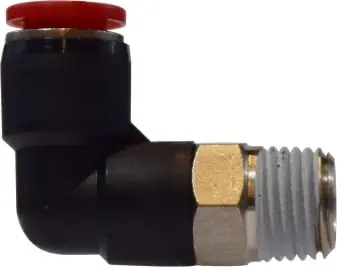 Midland Metal 20859 90 deg Swivel Elbow, 6 mm Push-In Tube x M5 BSPT, Composite Today Only