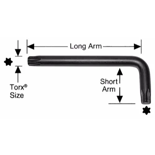 Alfa Tools HK15278 T25 Long Arm Torx-L Key, 25 Pack Express Delivery
