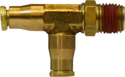 Super Sale Midland Metal 20833C Swivel Run Tee, 1/8 in Push-In Tube x 1/4 in MNPT x 1/8 in Push-In Tube, Composite