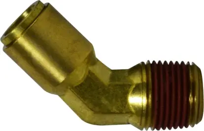 Save Now Midland Metal 540404 45 deg Elbow, 1/4 in Tube OD x 1/4 in MPT, Brass