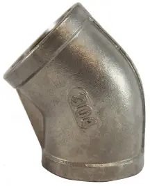 Midland Metal 62186 45 deg Elbow, 1-1/4 in FNPT x 1-1/4 in FNPT, Stainless Steel, 150 lb Price Cut