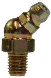 Super Sale Midland Metal 36148 45 deg Long Ball Check, 45 deg, 1/4-28 Thread, NPTF Tapered Thread, 3/8 in Hex, Steel