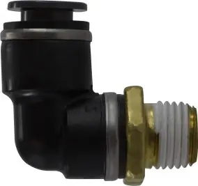 Midland Metal 690406SC 90 deg Elbow, 1/4 in Push-In x 3/8 in MIP, Composite Shop Now