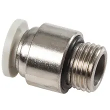 One Day Deal Midland Metal 20626N Internal Hex Straight Adapter, 8 mm Push-In x 1/4 in Male Metric, Brass, Nickel-Plated