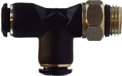 Midland Metal 20678 Swivel Run Tee, 12 mm Push-In x 3/8 in Push-In x 12 mm Male BSPT, Composite, Nickel-Plated Best Price