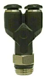 In Demand Midland Metal 20818 Swivel Wye Connector, 6 mm Push-In Tube x 1/4 in MPT x 6 mm Push-In Tube, Composite