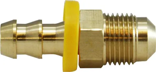 Midland Metal 30249 Adapter, 5/16 in Push-On Hose Barbed x 5/16 in SAE 45 deg Male Flared, Brass Price Cut