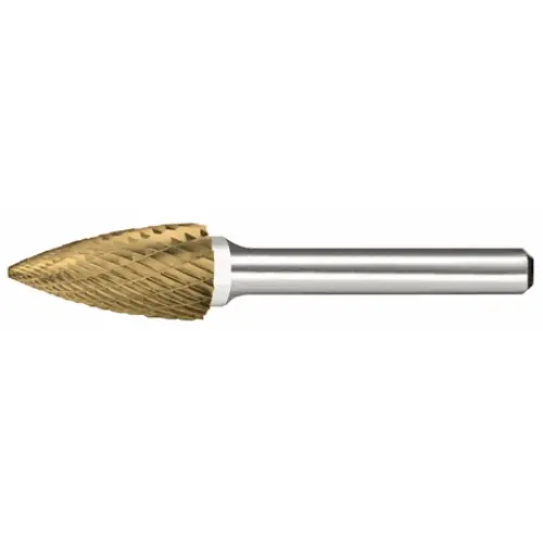 Deal Alfa Tools B71262DTN Sg-2 Carbide Burr Tree Pointed Double Cut Tin Coated