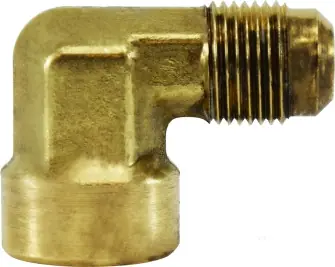 Deal Midland Metal 10495 Swivel Elbow, 1/2 in SAE 45 deg Male Flared x 1/2 in SAE 45 deg Female Flared, Brass