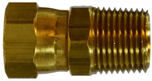 Midland Metal 28753 Straight Swivel Adapter, 3/8 in Female 37 deg JIC x 1/4 in MIP, Brass Low Price