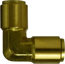 Brand New Midland Metal 650600 90 deg Union Elbow, 3/8 in Push-In Tube x 3/8 in Push-In Tube, Brass