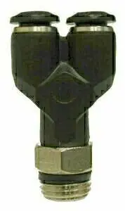 Final Sale Midland Metal 20820 Wye, 8 mm Push-In x 8 mm Push-In x 1/4 in MNPT Global, Composite