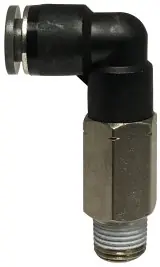 Midland Metal 20580C 90 deg Long Pattern Swivel Elbow, 3/8 in Push-In x 3/8 in MIP, Composite Sale