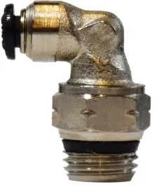 Midland Metal 20655N 90 deg Swivel Elbow, 8 mm Push-In x 3/8 in MNPT Global, Brass, Nickel-Plated Hassle-Free Returns