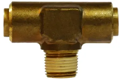 Midland Metal 720606 Branch Tee, 3/8 in Push-In x 3/8 in MIP x 3/8 in Push-In, Brass Weekend Sale