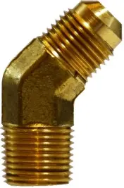 Midland Metal 10459 45 deg Elbow, 3/4 in Male Flared x 3/4 in Male NPTF, Brass Holiday Sale