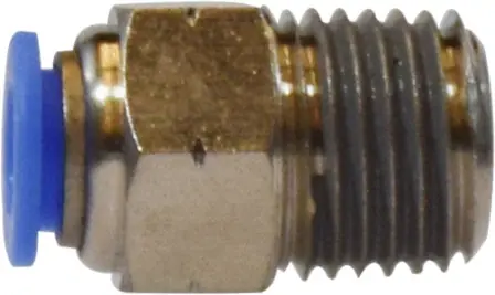 Latest Midland Metal 20056C Straight Adapter, 1/4 in Push-In x 3/8 in MIP, Composite, Nickel-Plated