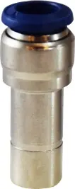 Midland Metal 20513N Reducer, 1/2 in Push-In Tube x 1/4 in Push-In Tube, Brass, Nickel-Plated Bargain