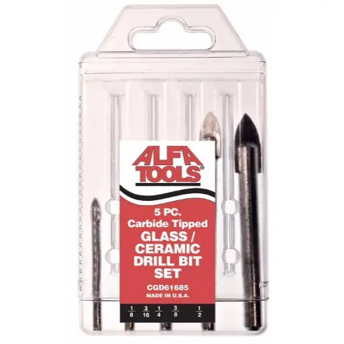 Alfa Tools CGD61685 5 pc Spear Pointed Glass Drill Set Today Only
