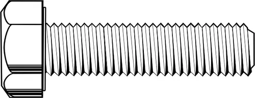 M20-2.50 x 120 mm Hex Cap Screws, Metric Class 8.8, Plain Finish, Full Thread, Coarse (UNC), Medium Carbon Steel, DIN 933 / ISO 4017, Qty 25 While Supplies Last