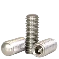 Markdown 3/8"-16 x 3/4" Socket Set Screws, Oval Point, 18-8 Stainless Steel, Coarse (UNC), Qty 100