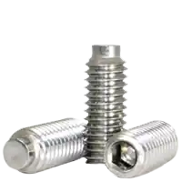 Secure Checkout 8-32 x 3/16" Socket Set Screws, 1/2 Dog Point, 18-8 Stainless Steel, Coarse (UNC), Qty 100