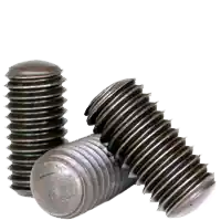 3/8"-24 x 3/4" Socket Set Screws, Oval Point, Black Oxide, Fine (UNF), Alloy Steel, Qty 100 High Quality