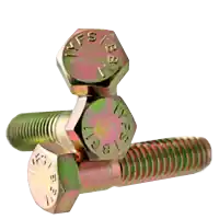 7/8"-9 x 3 3/4" Hex Cap Screws, Grade 5, Zinc-Yellow Cr+6, Partial Thread, Coarse (UNC), Medium Carbon Steel, Qty 15 Holiday Sale