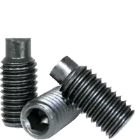 M10-1.50 x 25 mm Socket Set Screws, Dog Point, Metric Class 45H, Black Oxide, Coarse (UNC), Alloy Steel, ISO 4028 / DIN 915, Qty 100 Authentic
