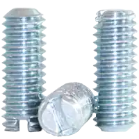 10-32 x 1/2" Slotted Set Screws, Zinc Cr+3, Fine (UNF), Alloy Steel, Case Hardened, Qty 100 Sale