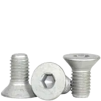 5/16"-18 x 2" Flat Head Socket Cap Screws, Mechanical Zinc Cr+3, Partial Thread, Coarse (UNC), Alloy Steel, Qty 100 Free Returns