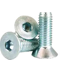6-32 x 3/8" Flat Head Socket Cap Screws, Zinc-Bake Cr+3, Full Thread, Coarse (UNC), Alloy Steel, Qty 100 Secure Checkout
