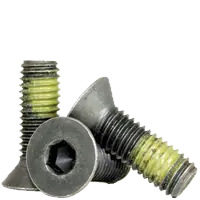 4-40 x 1/4" Flat Head Socket Cap Screws, Nylon-Patch Thermal Black Oxide, Full Thread, Coarse (UNC), Alloy Steel, Qty 100 Buy Direct