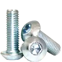 Hot Deal 1/4"-20 x 7/8" Button Head Socket Cap Screws, Zinc-Bake Cr+3, Full Thread, Coarse (UNC), Alloy Steel, Qty 100
