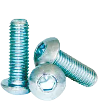 M8-1.25 x 20 mm Button Head Socket Cap Screws, Metric Class 12.9, Zinc-Bake Cr+3, Full Thread, Coarse (UNC), Alloy Steel, ISO 7380, Qty 100 Price Cut