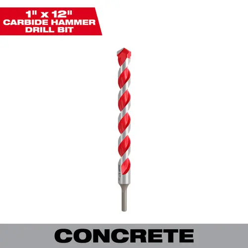 Milwaukee Tool 48-20-9054 1" x 10" x 12" Carbide Hammer Drill Bit with POWER TIP, 3 Pack Budget