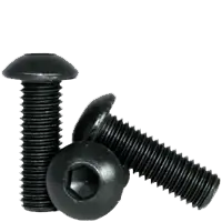 M6-1.00 x 50 mm Button Head Socket Cap Screws, Metric Class 12.9, Thermal Black Oxide, Full Thread, Coarse (UNC), Alloy Steel, ISO 7380, Qty 100 Mega Sale