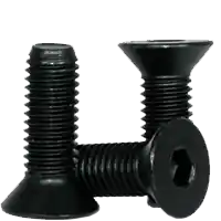 M14-2.00 x 55 mm Flat Head Socket Cap Screws, Metric Class 12.9, Thermal Black Oxide, Full Thread, Coarse (UNC), Alloy Steel, DIN 7991, Qty 50 Luxury