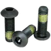 3/8"-16 x 3/4" Button Head Socket Cap Screws, Nylon-Patch Thermal Black Oxide, Full Thread, Coarse (UNC), Alloy Steel, Qty 100 Last Chance